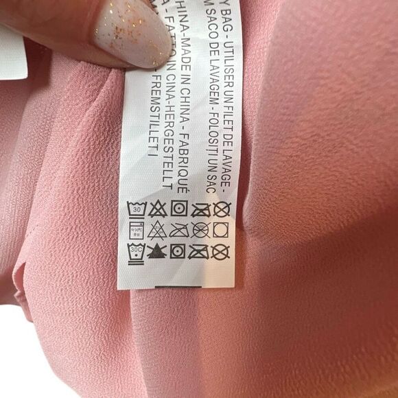 Zara Woman Pink Sequin Pleated Midi Dress Size S (043) - Picture 11 of 12